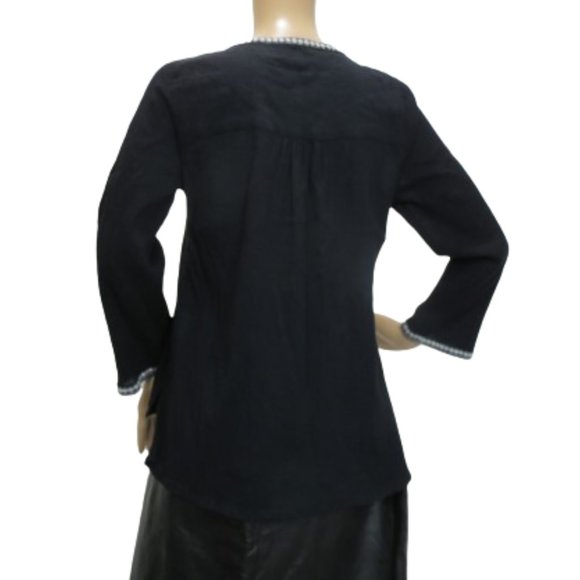 People Long Sleeve Boho Embroidered Shirt - Picture 2 of 5